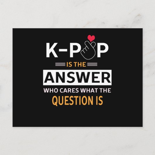 K-POP den ganzen Tag Postkarte (Vorderseite)