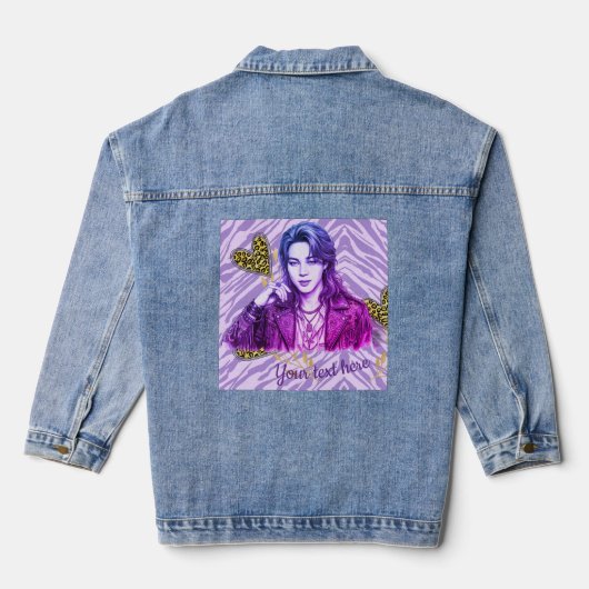 K-Pop editierbarer Icon-Stil Jeansjacke (Rückseite)