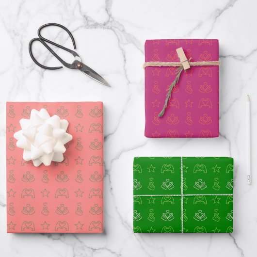 K-Pop Feiertags-Kollektion Geschenkpapier Set (Vorderseite)