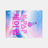 K-Pop Finger Heart: Zeige deine Liebe Fleecedecke (Vorderseite (Horizontal))
