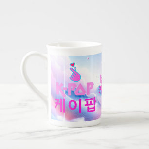 K-Pop Finger Heart: Zeige deine Liebe Porzellantasse
