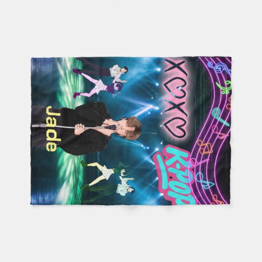 K-Pop Fleecedecke (Vorderseite (Horizontal))