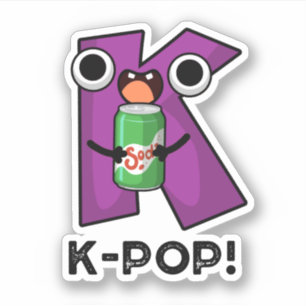 K-Pop Funny Music Soda Pop Pun Aufkleber