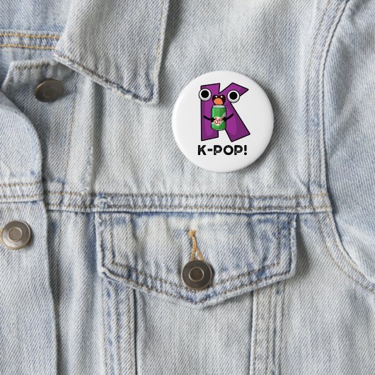 K-Pop Funny Music Soda Pop Pun Button (Beispiel)