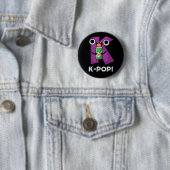 K-Pop Funny Music Soda Pop Pun Dark BG Button (Beispiel)