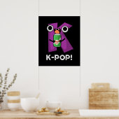 K-Pop Funny Music Soda Pop Pun Dark BG Poster (Küche)