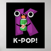 K-Pop Funny Music Soda Pop Pun Dark BG Poster (Vorne)
