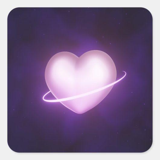 K-Pop Galaxy Heart Quadratischer Aufkleber (Vorderseite)