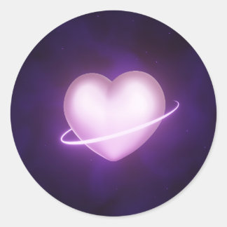 K-Pop Galaxy Heart Runder Aufkleber