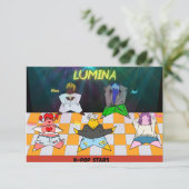 K-Pop Geburtstagseinladung Postkarte (Stehend Vorderseite)