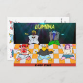 K-Pop Geburtstagseinladung Postkarte (Vorne/Hinten)