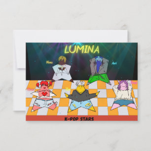 K-Pop Geburtstagseinladung Postkarte 