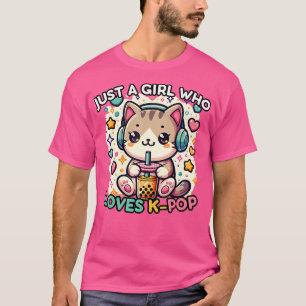 K Pop Geschenke für Teens Girl Kawaii Kpop Kitten T-Shirt