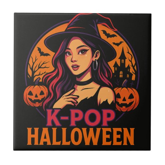 k-pop halloween ceramic tiles fliese (Vorderseite)