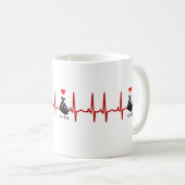 K-Pop Heart Finger Hand Symbol Saranghae EKG Kaffeetasse (VorderseiteRechts)