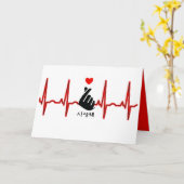 K-Pop Heart Finger Hand Symbol Saranghae EKG Karte (Gelbe Blume)