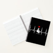 K-Pop Heart Finger Hand Symbol Saranghae EKG Notizblock (Innenseite)