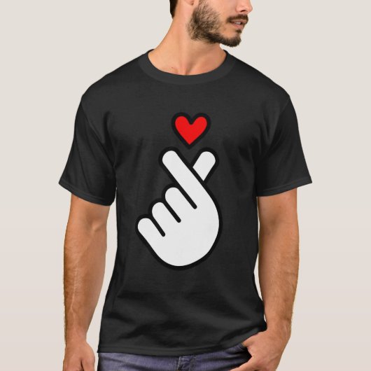 K-Pop Heart K Pop Musik Korea Kpop Symbol Finger H T-Shirt (Vorderseite)