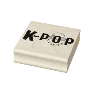K-Pop Herz & SEOUL Gummi Briefmarke Gummistempel