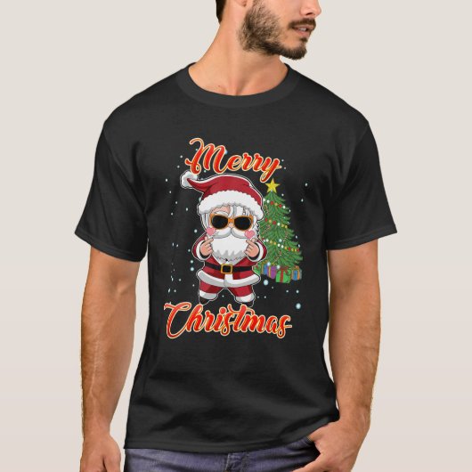 K-Pop Idol Santa Claus Niedlich Santa K Pop Weihna T-Shirt (Vorderseite)