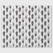 K-Pop-Idole Silhouette-Ästhetik Nahtloses Muster Geschenkpapier (Flach)