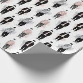K-Pop Idols Silhouette Aesthetic Seamless Pattern Geschenkpapier (Ecke)
