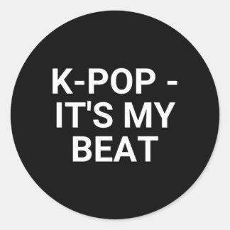 K-Pop ist mein Beat Runder Aufkleber