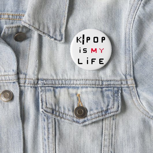 K-POP ist mein Leben Button (Beispiel)