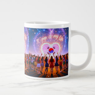 K-Pop ist mein Leben über der Galaxie Jumbo-Tasse