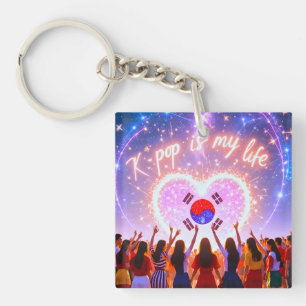 K-Pop ist mein Leben über der Galaxie Schlüsselanhänger