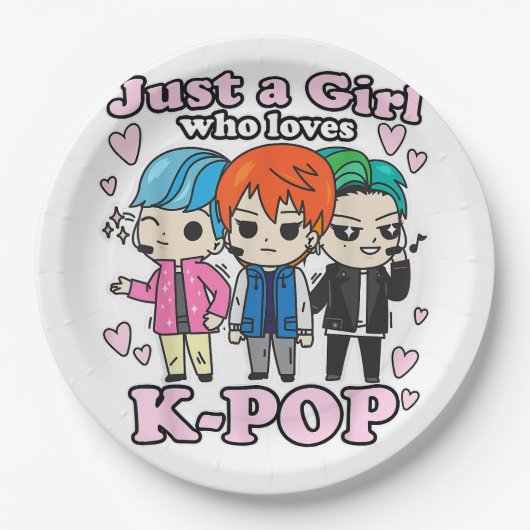 K-Pop Just A Girl, der K-Pop koreanischer Pop Band Pappteller (Vorderseite)
