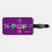 K-Pop Kpop Symbol-Hand und Herz buntes Kpop Gepäckanhänger (Rückseite horizontal)