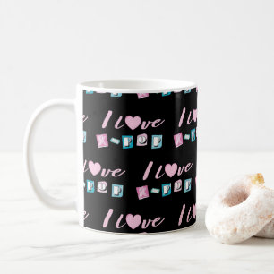 K-Pop Liebe koreanische Musik Fan Black Pink Blau Kaffeetasse