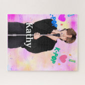 K-Pop Music Fan Boy Band Sängerin Custom Pastel Puzzle (Horizontal)