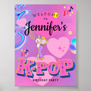K-Pop-Musikstar Korean Pop Theme Party Willkommen Poster