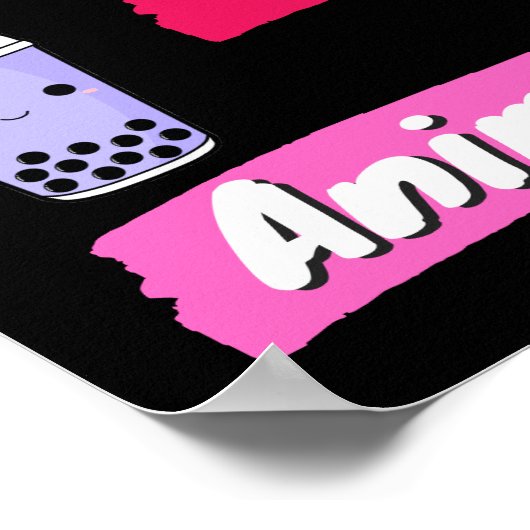 K-Pop, Ramen, Boba und Anime Pop Culture Fan Poster (Ecke)