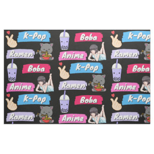 K-Pop, Ramen, Boba und Anime Pop Culture Fan Stoff