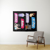 K-Pop, Ramen, Boba und Anime Pop Culture Fan Wandteppich (Beispiel (Horizontal))