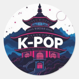 K-POP RUNDER AUFKLEBER