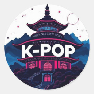 K-POP RUNDER AUFKLEBER
