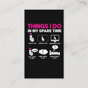 K-Pop süchtig macht Girl Korean Music Lover Kawaii Visitenkarte