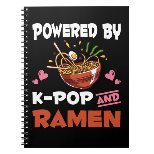 K-Pop und Ramen süchtig Kawaii Noodles Kpop Notizblock (Vorderseite)