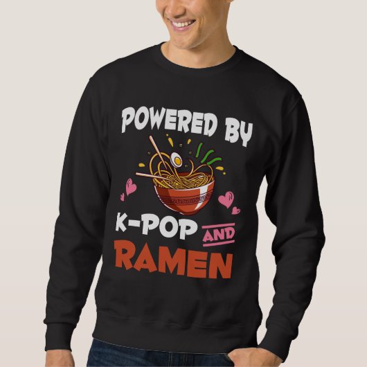 K-Pop und Ramen süchtig Kawaii Noodles Kpop Sweatshirt (Vorderseite)