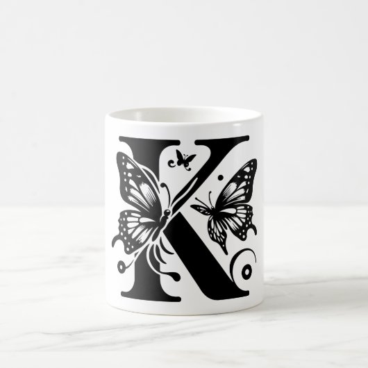 K Schwarzer Butterfly Verwandlungstasse (Mittel)