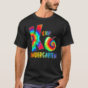 K steht für Kindergarten Tie-Dye Lehrer Schüler Rü T-Shirt