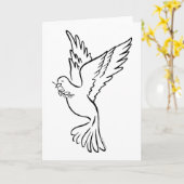 K - Taube des Friedens Karte (Gelbe Blume)