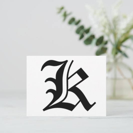 K-Text Altes Englisch Postkarte (Stehend Vorderseite)