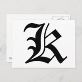 K-Text Altes Englisch Postkarte (Vorne/Hinten)