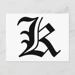 K-Text Altes Englisch Postkarte