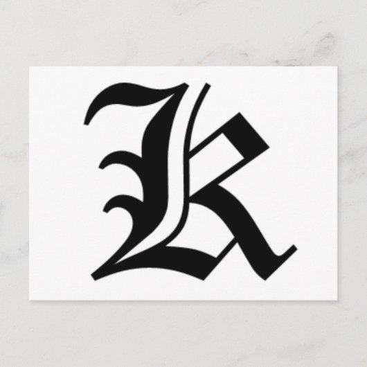 K-Text Altes Englisch Postkarte (Vorderseite)